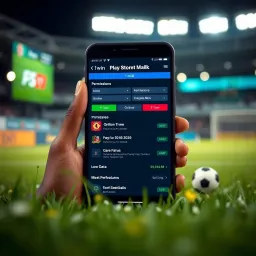 User interacting with a mobile app showing correct score betting options and odds