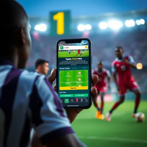 A packed stadium illuminated under floodlights with fans eagerly watching a Premier League match unfold